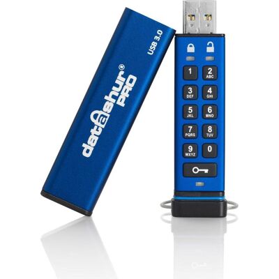 iStorage datAshur Pro (8 GB, USB-A), Chiavetta USB, Nero, Blu iStorage datAshur Pro (8 GB, USB-A), Chiavetta USB, Nero, Blu
