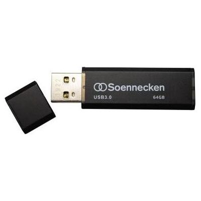Pen Drive Soennecken 71619 - 64 GB - USB 3.0 - USB-A - Nero/Silver Pen Drive Soennecken 71619 - 64 GB - USB 3.0 - USB-A - Nero/Silver