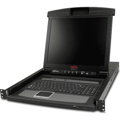APC 43.18 cm - 17 Z Rack LCD Console - Tastiera USA - con 8 porte analogiche KVM Switch, Switch KVM, Nero APC 43.18 cm - 17 Z Rack LCD Console - Tastiera USA - con 8 porte analogiche KVM Switch, Switch KVM, Nero