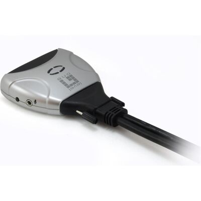 LevelOne KVM-0260 Switch KVM DVI con cavo audio/USB, Switch KVM, Nero, Grigio LevelOne KVM-0260 Switch KVM DVI con cavo audio/USB, Switch KVM, Nero, Grigio