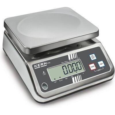 Balanza in acciaio inox KERN - 15kg, 2g, IP65 - Industria e Alimentare Balanza in acciaio inox KERN - 15kg, 2g, IP65 - Industria e Alimentare