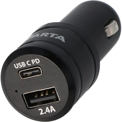 Caricatore Auto Varta - Doppio USB Veloce - Nero Caricatore Auto Varta - Doppio USB Veloce - Nero