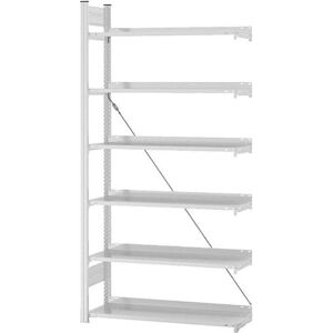 Hofe, Scaffale da cantina, Scaffalatura a clip, RAL 7035 Hofe, Scaffale da cantina, Scaffalatura a clip, RAL 7035