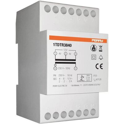 Wallair 1TDTR3840 Trasformatore - 4V, 8V, 12V - Resistente, Compatto Wallair 1TDTR3840 Trasformatore - 4V, 8V, 12V - Resistente, Compatto