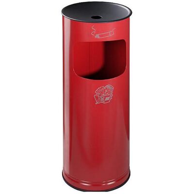 VAR - Cenicero combinato di sicurezza 17 L acciaio - Rosso - cenicero VAR - Cenicero combinato di sicurezza 17 L acciaio - Rosso - cenicero