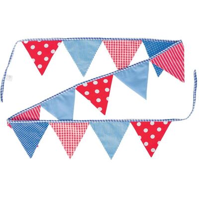 Goki Linea di bandiere in cotone blu/rosso Goki Linea di bandiere in cotone blu/rosso