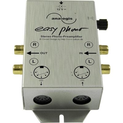 Analogis Easy Phono Entzerrer/Vorverstärker, Preamplificatore Phono, Argento Analogis Easy Phono Entzerrer/Vorverstärker, Preamplificatore Phono, Argento
