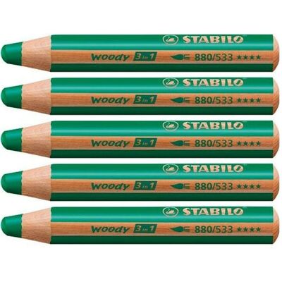 STABILO Woody 3 in 1 Verde scuro - Matite colorate STABILO Woody 3 in 1 Verde scuro - Matite colorate