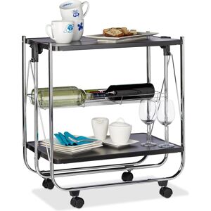 Relaxdays, Carrello portavivande, Carrello portavivande pieghevole Relaxdays, Carrello portavivande, Carrello portavivande pieghevole