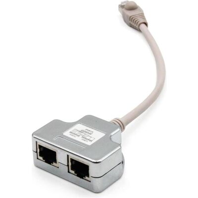 Digitus Adattatore a T RJ45 (RJ45 (2x)), Adattatore di rete, Argento, Grigio Digitus Adattatore a T RJ45 (RJ45 (2x)), Adattatore di rete, Argento, Grigio