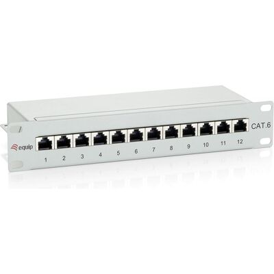 Equip Pannello patch 10": 12 porte, 1U, grigio, Accessori per server, Grigio Equip Pannello patch 10": 12 porte, 1U, grigio, Accessori per server, Grigio