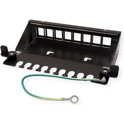 Value Rack per moduli Keystone, 8 porte, nero, Accessori per server, Nero Value Rack per moduli Keystone, 8 porte, nero, Accessori per server, Nero