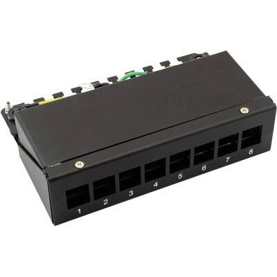 Value Rack per moduli Keystone, 8 porte, nero, Accessori per server, Nero Value Rack per moduli Keystone, 8 porte, nero, Accessori per server, Nero