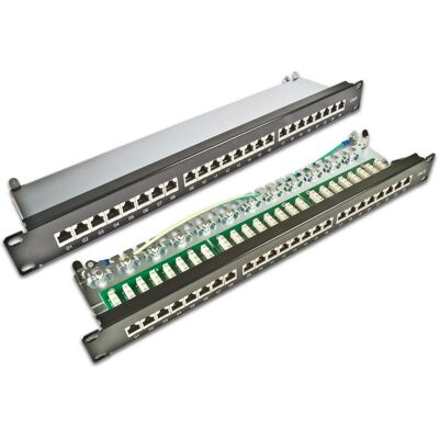 Wirewin 24 porte 19" KAT6 Patch Panel, schermato, LSA+, nero Patch Panel, Accessori per server, Nero Wirewin 24 porte 19" KAT6 Patch Panel, schermato, LSA+, nero Patch Panel, Accessori per server, Nero