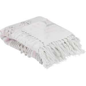 Beliani Coperta Rosa 120x150cm Boho Acrilico Beliani Coperta Rosa 120x150cm Boho Acrilico