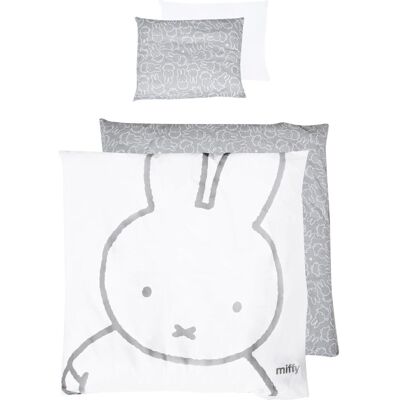 Set Letto Bebè - Miffy Cotone Reversibile 80x80 + 35x40 cm Set Letto Bebè - Miffy Cotone Reversibile 80x80 + 35x40 cm