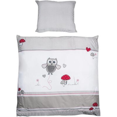 Roba, Biancheria da letto bambini, Adamo e gufo (35 x 40 cm, 80 x 80 cm) Roba, Biancheria da letto bambini, Adamo e gufo (35 x 40 cm, 80 x 80 cm)