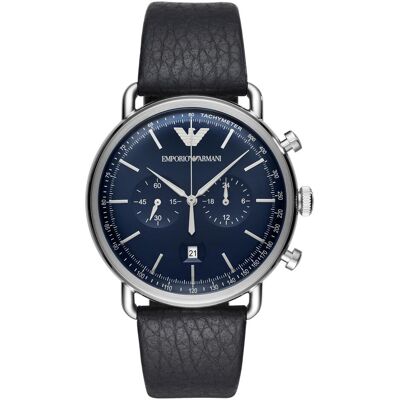 Giorgio Armani Emporio Armani, Orologio da polso, Aviator, Nero, (Cronografo, 43 mm) Giorgio Armani Emporio Armani, Orologio da polso, Aviator, Nero, (Cronografo, 43 mm)