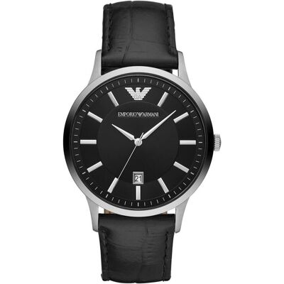 Giorgio Armani Emporio Armani, Orologio da polso, Renato, Argento, (Orologio analogico, 43 mm) Giorgio Armani Emporio Armani, Orologio da polso, Renato, Argento, (Orologio analogico, 43 mm)