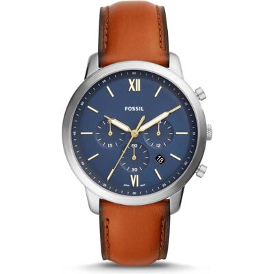 Fossil, Orologio da polso, Neutra, Marrone, Blu, (Cronografo, 44 mm) Fossil, Orologio da polso, Neutra, Marrone, Blu, (Cronografo, 44 mm)