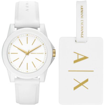 Giorgio Armani Orologio da polso, Lady Banks, Bianco, (Orologio analogico, 40 mm) Giorgio Armani Orologio da polso, Lady Banks, Bianco, (Orologio analogico, 40 mm)