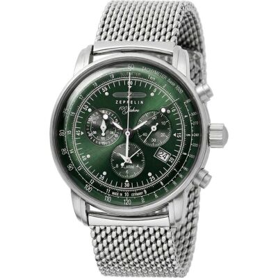 Zeppelin, Orologio da polso, 100 Jahre, Argento, (Cronografo, Orologio analogico, 42 mm) Zeppelin, Orologio da polso, 100 Jahre, Argento, (Cronografo, Orologio analogico, 42 mm)