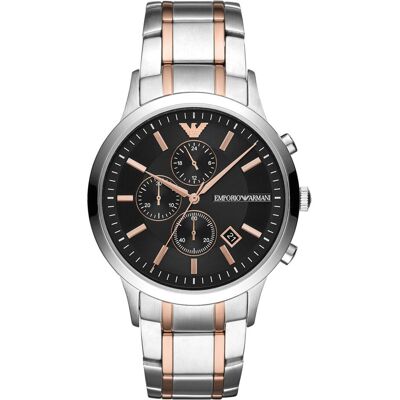 Giorgio Armani Emporio Armani, Orologio da polso, Renato, Argento, (Cronografo, Orologio analogico, 43 mm) Giorgio Armani Emporio Armani, Orologio da polso, Renato, Argento, (Cronografo, Orologio analogico, 43 mm)