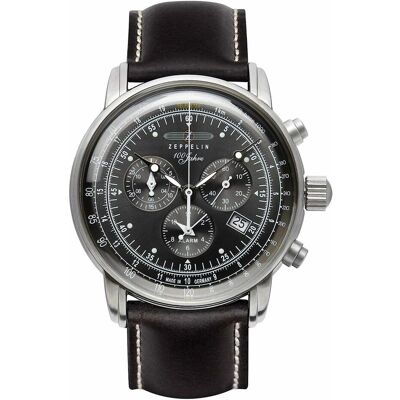 Zeppelin, Orologio da polso, 100 anni di 7680-2, Nero, (Cronografo, Orologio analogico, 42 mm) Zeppelin, Orologio da polso, 100 anni di 7680-2, Nero, (Cronografo, Orologio analogico, 42 mm)