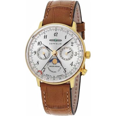 Zeppelin, Orologio da polso, LZ129 Hindenburg, Oro, Argento, (Orologio analogico, 36 mm) Zeppelin, Orologio da polso, LZ129 Hindenburg, Oro, Argento, (Orologio analogico, 36 mm)
