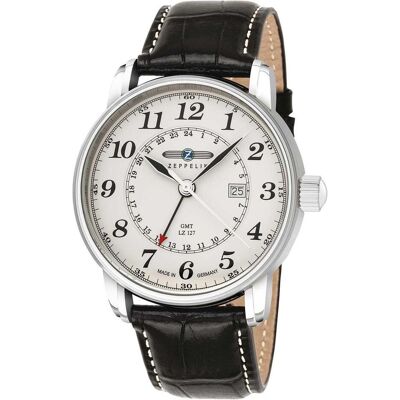 Zeppelin, Orologio da polso, Conteggio, Beige, Marrone, Argento, (Orologio analogico, 42 mm) Zeppelin, Orologio da polso, Conteggio, Beige, Marrone, Argento, (Orologio analogico, 42 mm)