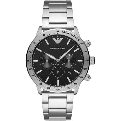 Giorgio Armani Emporio Armani, Orologio da polso, Mario, Argento, (Cronografo, Orologio analogico, 43 mm) Giorgio Armani Emporio Armani, Orologio da polso, Mario, Argento, (Cronografo, Orologio analogico, 43 mm)