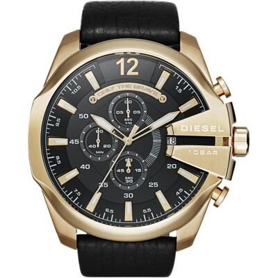 Diesel, Orologio da polso, Mega Capo, Oro, (Cronografo, Orologio analogico, 51 mm) Diesel, Orologio da polso, Mega Capo, Oro, (Cronografo, Orologio analogico, 51 mm)