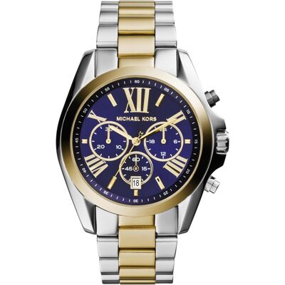 Michael Kors, Orologio da polso, Bradshaw, Oro, Blu, Turchese, Argento, (Orologio analogico, 43 mm) Michael Kors, Orologio da polso, Bradshaw, Oro, Blu, Turchese, Argento, (Orologio analogico, 43 mm)