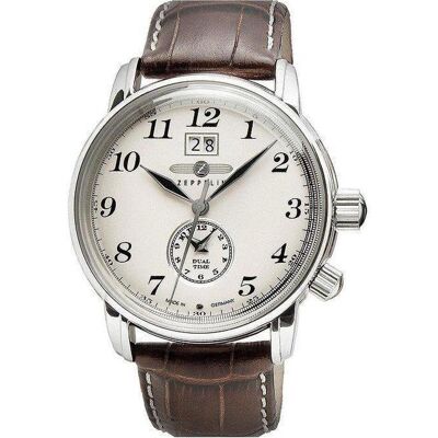 Zeppelin, Orologio da polso, Conte LZ127, Beige, Marrone, Argento, (Orologio analogico, 42 mm) Zeppelin, Orologio da polso, Conte LZ127, Beige, Marrone, Argento, (Orologio analogico, 42 mm)