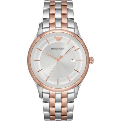 Giorgio Armani Emporio Armani, Orologio da polso, Lambda, Argento, (Orologio analogico, 43 mm) Giorgio Armani Emporio Armani, Orologio da polso, Lambda, Argento, (Orologio analogico, 43 mm)