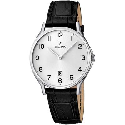 Festina, Orologio da polso, Classico, Argento, (Orologio analogico, 39 mm) Festina, Orologio da polso, Classico, Argento, (Orologio analogico, 39 mm)