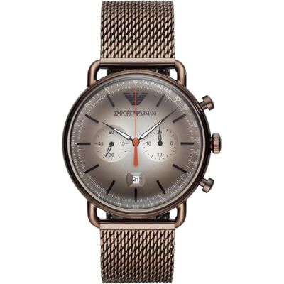 Giorgio Armani Emporio Armani, Orologio da polso, aviatore, Marrone, (Cronografo, 43 mm) Giorgio Armani Emporio Armani, Orologio da polso, aviatore, Marrone, (Cronografo, 43 mm)