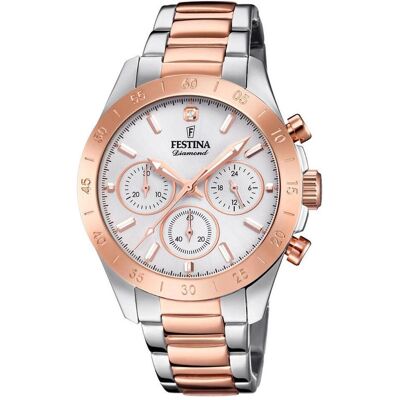 Festina, Orologio da polso, Boyfriend, Argento, (Cronografo, Orologio analogico, 38 mm) Festina, Orologio da polso, Boyfriend, Argento, (Cronografo, Orologio analogico, 38 mm)