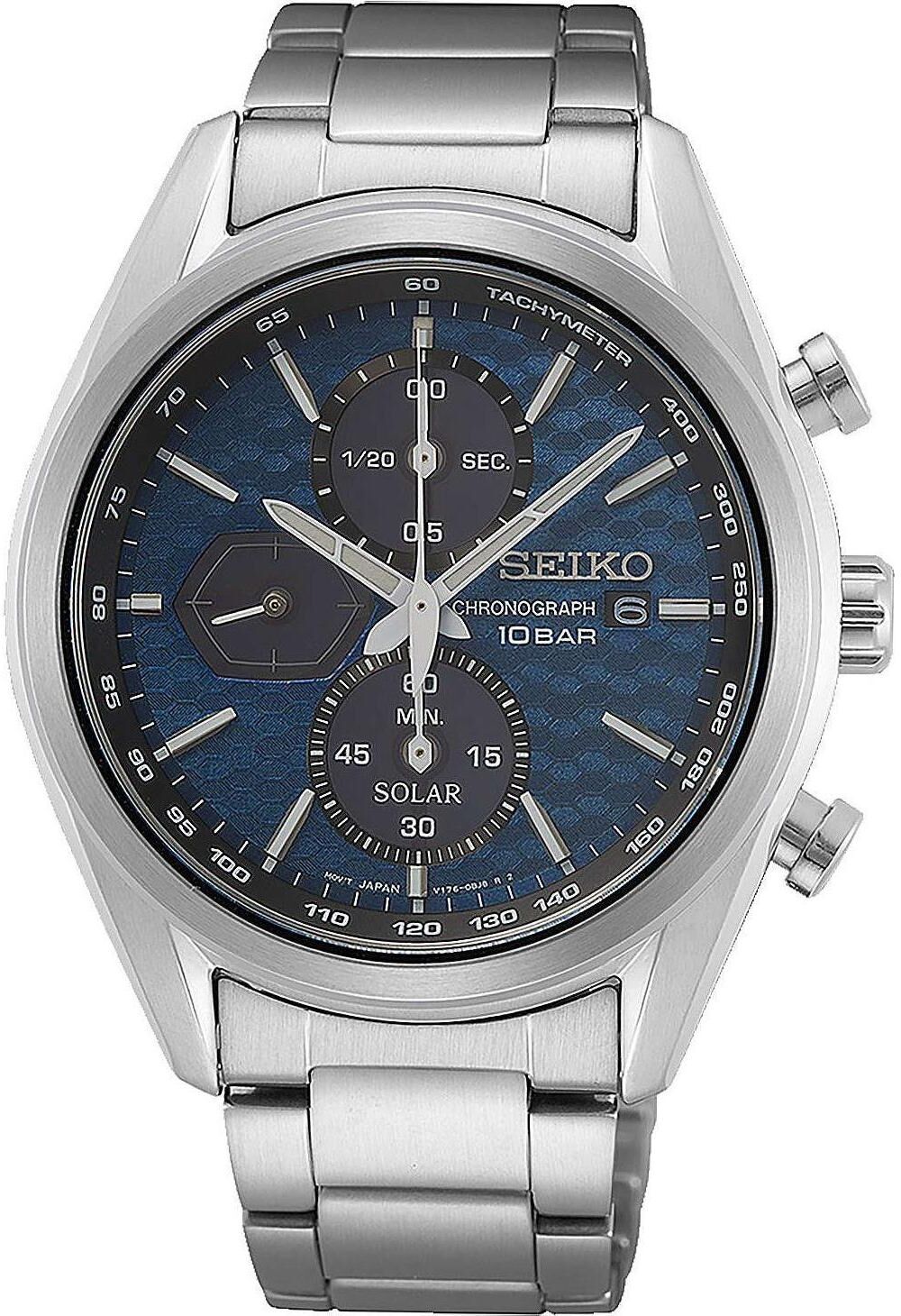 Seiko Orologio da polso, Cronografo solare, Argento, (Orologio da polso analogico, 41 mm) 1 Seiko Orologio da polso, Cronografo solare, Argento, (Orologio da polso analogico, 41 mm)