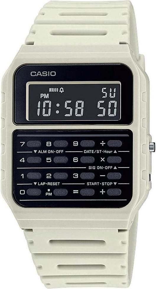 Casio Orologio da polso, CA53W-1, Bianco, (Cronografo)