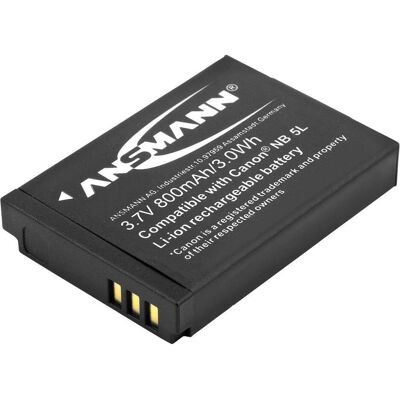 Ansmann Batteria Canon NB-5L (Batteria della fotocamera), Alimentatore fotocamera, Nero Ansmann Batteria Canon NB-5L (Batteria della fotocamera), Alimentatore fotocamera, Nero