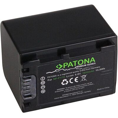 Patona Sony NP-FV70 (Batteria della fotocamera), Alimentatore fotocamera, Nero Patona Sony NP-FV70 (Batteria della fotocamera), Alimentatore fotocamera, Nero