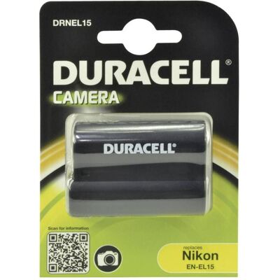 Duracell Batteria agli ioni di litio EN-EL15,1400mAh (Batteria della fotocamera), Alimentatore fotocamera, Nero Duracell Batteria agli ioni di litio EN-EL15,1400mAh (Batteria della fotocamera), Alimentatore fotocamera, Nero