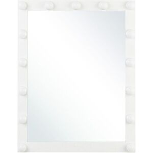 Specchio da Parete Beliani con LED Bianco 50 x 60 cm Rettangolare Hollywood Illuminato Tavolo Da Trucco - Specchio Specchio da Parete Beliani con LED Bianco 50 x 60 cm Rettangolare Hollywood Illuminato Tavolo Da Trucco - Specchio