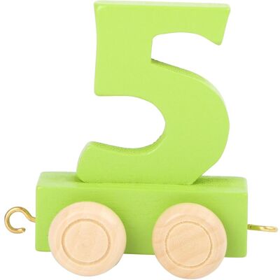 small foot, Letterine in legno e stoffa, Treno numero 5 small foot, Letterine in legno e stoffa, Treno numero 5