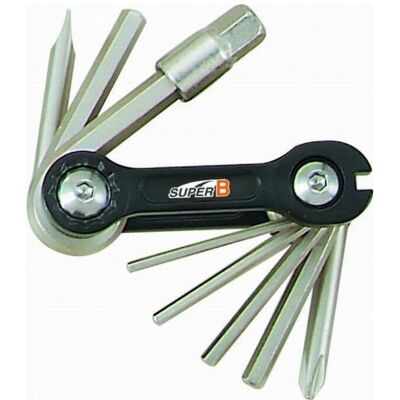 Super B Strumento 10-in-1 - Nero/Grigio - multitool Super B Strumento 10-in-1 - Nero/Grigio - multitool