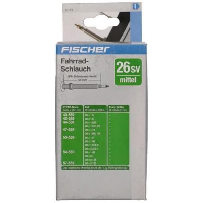 Fischer, Tubo per bici, (Presta (SV), 26", 48 mm) Fischer, Tubo per bici, (Presta (SV), 26", 48 mm)
