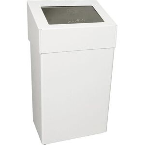 kaiserkraft 50L Contenitore rifiuti alluminio bianco - Montaggio a parete kaiserkraft 50L Contenitore rifiuti alluminio bianco - Montaggio a parete