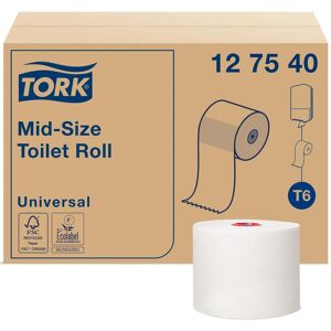 Carta Igienica Bianca Tork 27 Rotoli - 135m, 1-strato, Universale Carta Igienica Bianca Tork 27 Rotoli - 135m, 1-strato, Universale
