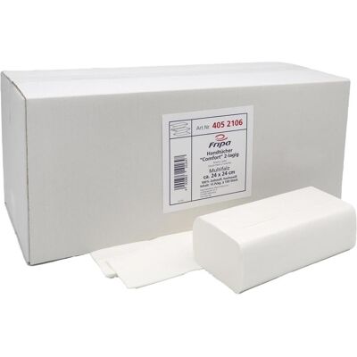 Fripa Asciugamani di carta 4052106 Comfort Zig-Zag 2-Strati 2250 Teli Fripa Asciugamani di carta 4052106 Comfort Zig-Zag 2-Strati 2250 Teli